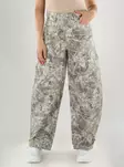 Only Jeans HW CAMO BARREL PANT smokey olive/camo - Women's jeans - 141482 - 1
