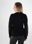 Only women's cardigan Fitted O-Neck black/dtm button - Women's knitwear - 140072 - 2