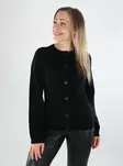 Only women's cardigan Fitted O-Neck black/dtm button - Women's knitwear - 140072 - 1