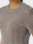 Only women's knitted t-shirt O-Neck fungi - Women's T-shirts - 138042 - 3