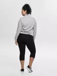 Only Play Curvy Plus Size 3/4 Length Pants Fold MW Black - Women's sports pants - 137692 - 2