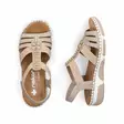Rieker women's wide-last sandals 66201-62 beige - Rieker women`s sandals - 140622 - 5
