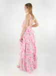 Vero Moda long frill hem dress Ruffle pink tulle/flower - Dresses and tunics - 138442 - 3