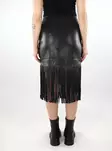 Vila skirt Coated HW Frill black - Skirts - 137442 - 2