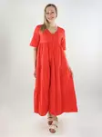 Vila casual dress V-Neck Midi poppy red - Dresses and tunics - 138112 - 1