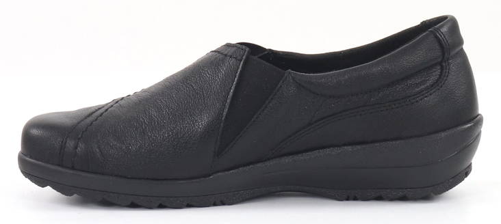 womens black leather walking shoes