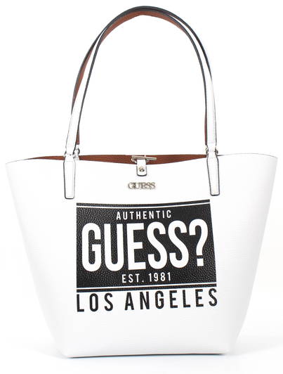 Guess Bag Alby White Cognac Stilettoshop Eu Webstore