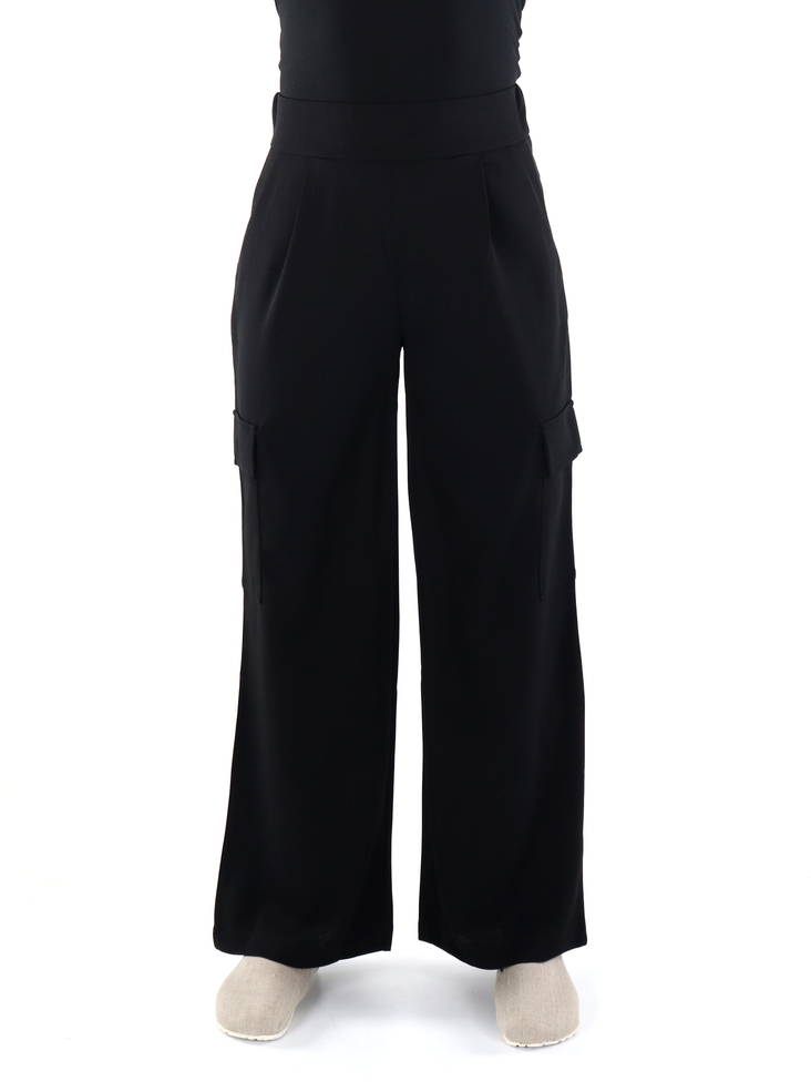 JDY women's wide leg pants Geggo pocket black - Women's trousers - 135582 - 1