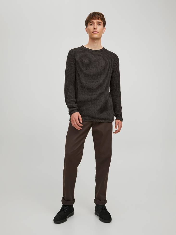 Jack&Jones Sweater Phil mulch/twisted - Men's knitwear - 132162 - 1
