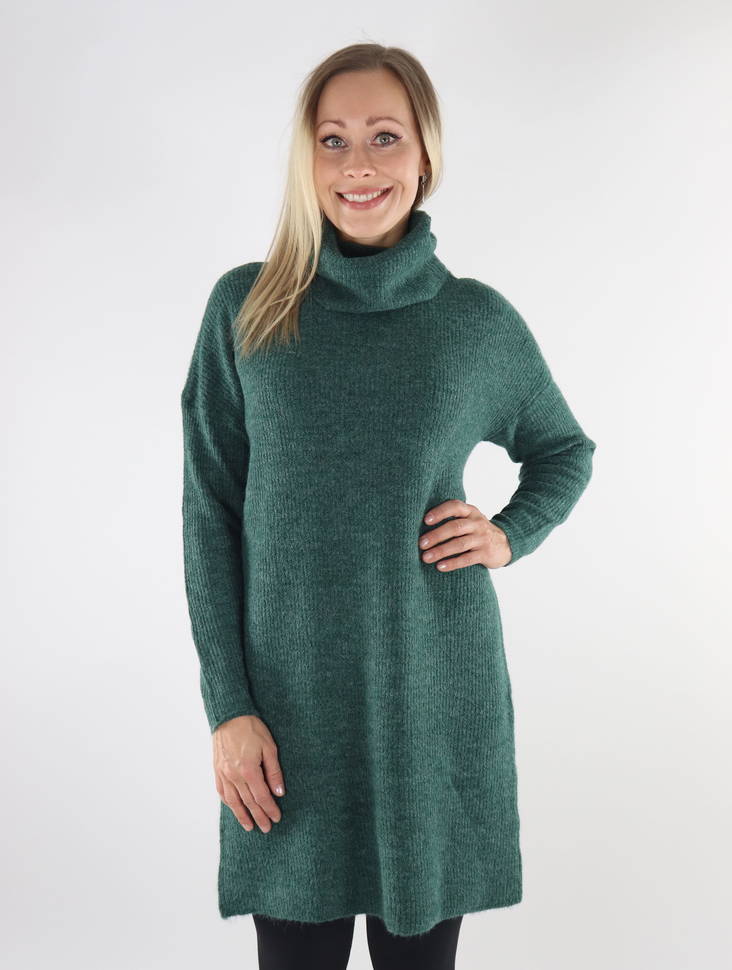 Only Knitted Dress dark green - Women's knitwear - 134472 - 1