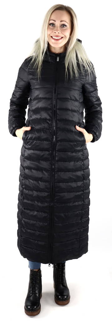 Only Lightweight Quilted Coat NewTahoe x-long, black - Women's light winter jackets - 129612 - 1