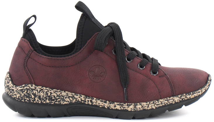 Rieker Walking Shoes N42M2-35, Wine Red - Rieker women`s walking shoes - 126612 - 1