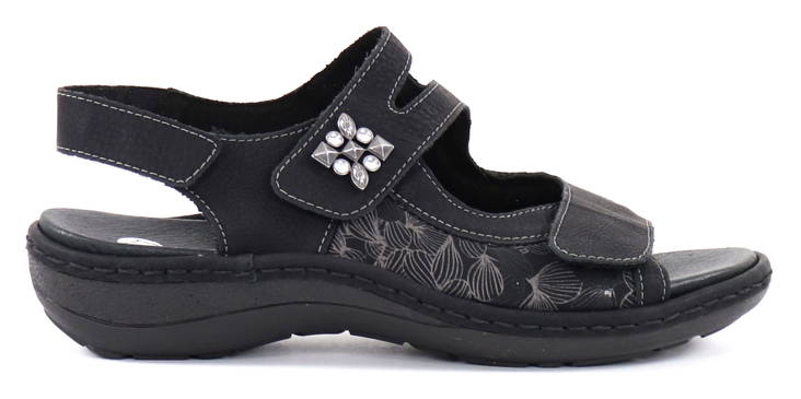 Rieker Remonte Sandals D7647-01, black - Rieker women`s sandals - 130192 - 1