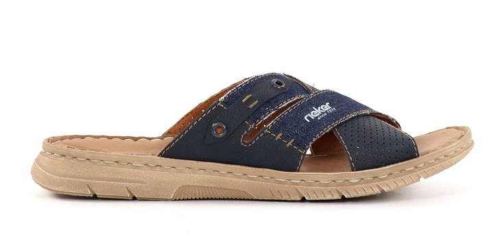 Rieker men's mules 21384-14 blue - Men's sandals - 135362 - 1