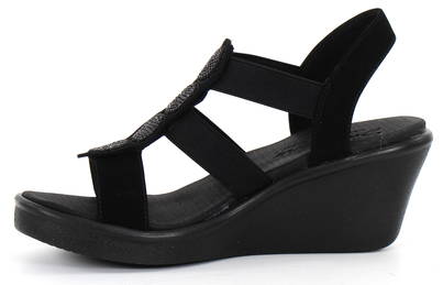 Skechers Wedge Sandals 119006, Black 