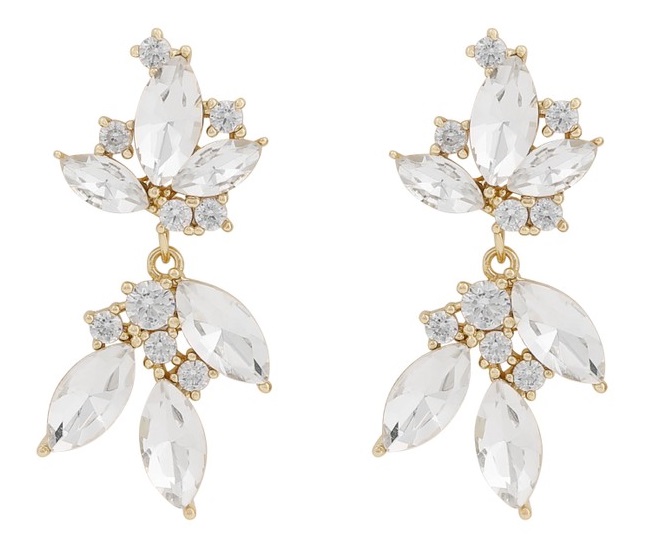 Snö of Sweden Earrings Copenhagen g/clear - Earrings - 134942 - 1