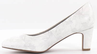 white silver heels