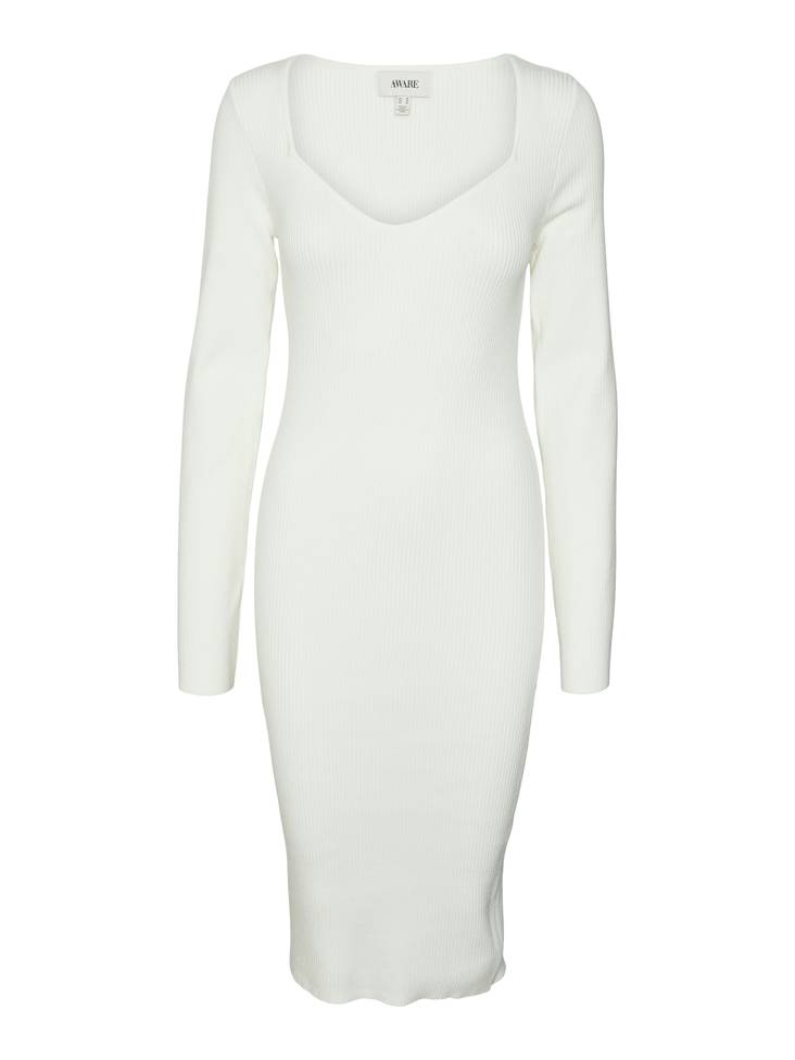 Vero Moda Aware Skyler knitted dress snow white - Women's knitwear - 135002 - 1