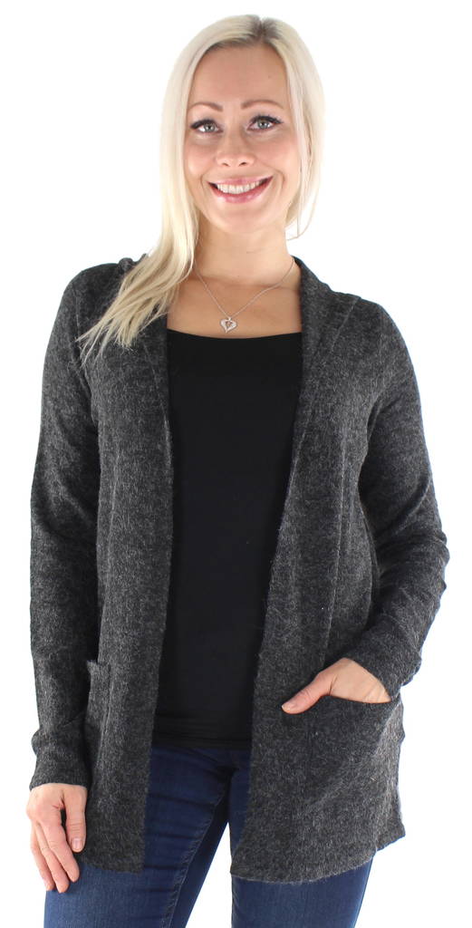 Vero Moda Soft Women's Cardigan Doffy hood, Black - Women's knitwear - 129232 - 1