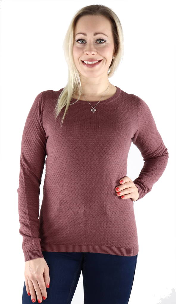 Vero Moda Sweater Care structure rosebrown - Women's knitwear - 129772 - 1