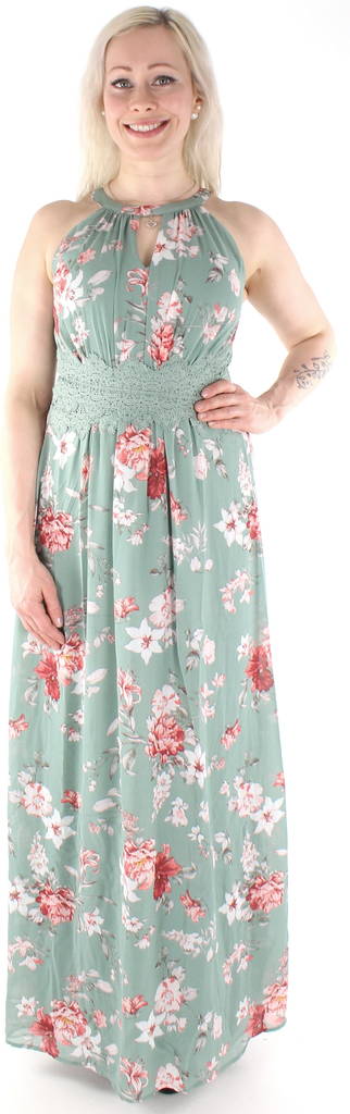 Vila Maxidress Milina flower, Green - Dresses and tunics - 126382 - 1
