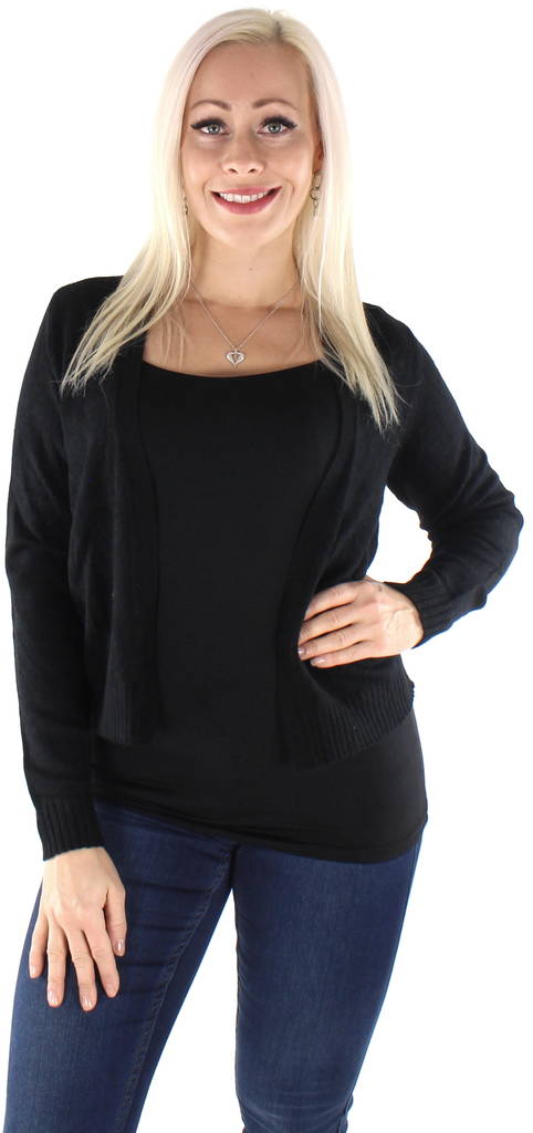 Vila Cardigan Ril short, Black - Women's knitwear - 127232 - 1