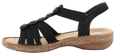 Rieker Sandals 62866-00, Black Stilettoshop.eu