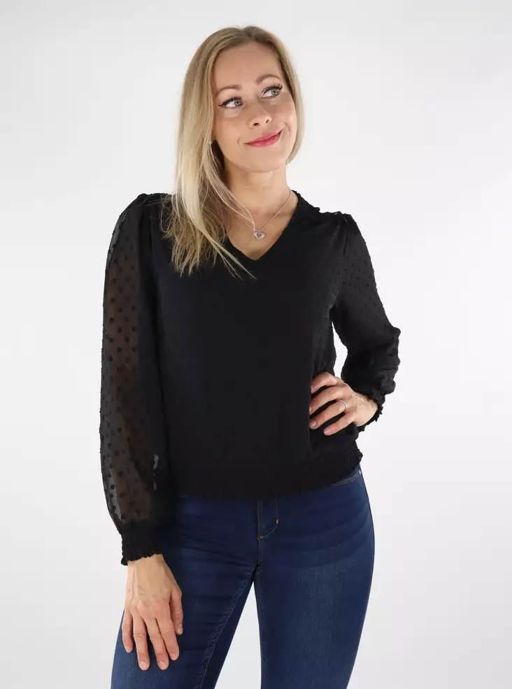 Only Shirt new Dobby black - Women's long sleeved shirts - 136652 - 1
