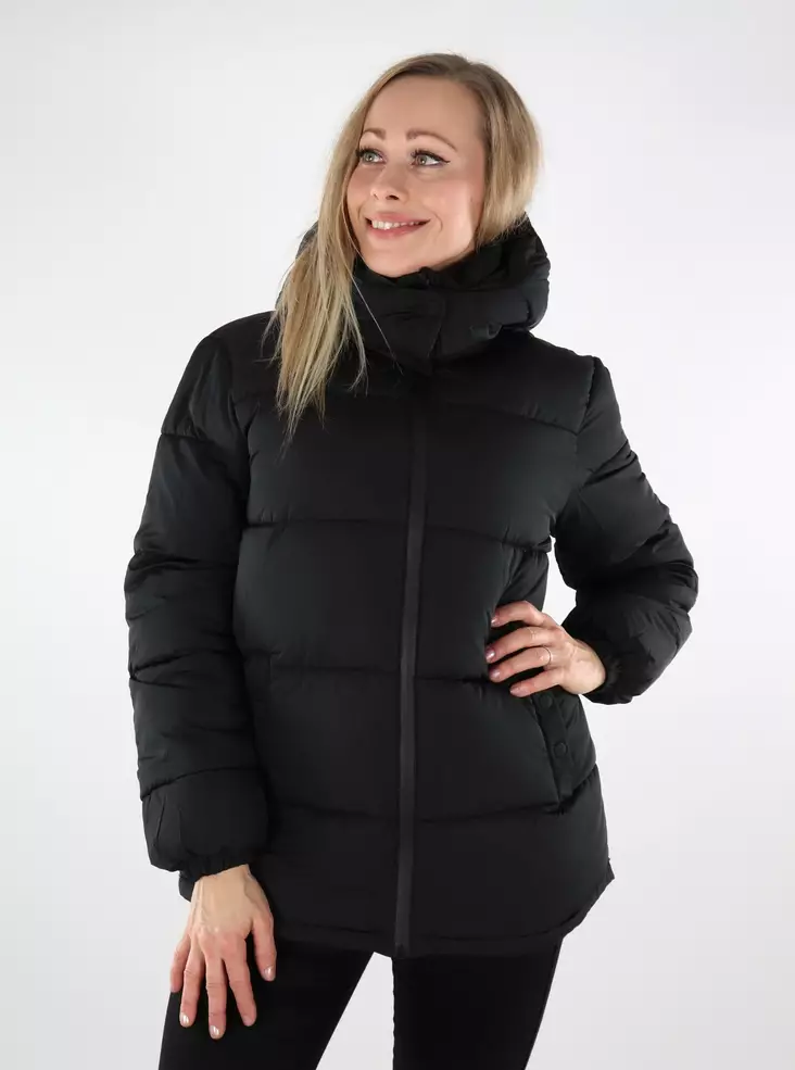 JDY women's winter jacket Padded Hood black - Women's winter jackets - 137182 - 1