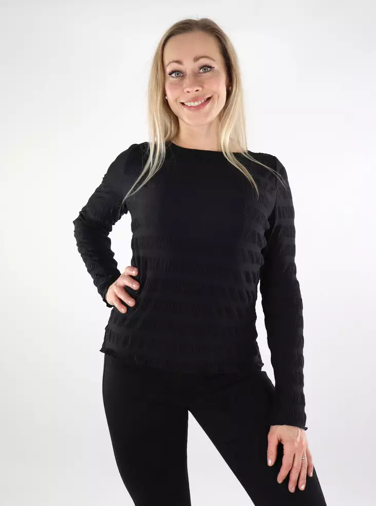 JDY women's shirt O-Neck black - Women's long sleeved shirts - 137262 - 1