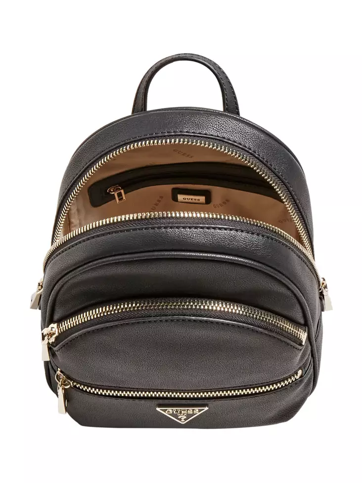 Guess Manhattan Black and Tan Backpack GUESS - Brandclub - GUESS Womens Manhattan Backpack, Black  main image 4