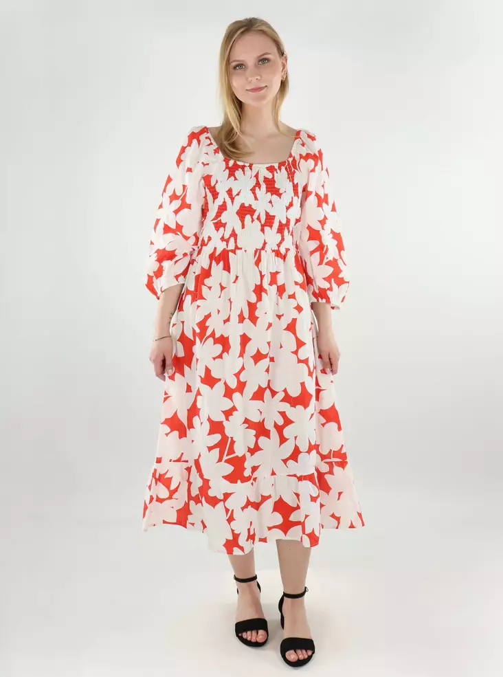 Vero Moda floral dress Dicthe Square fiery red/loa - Dresses and tunics - 138462 - 1