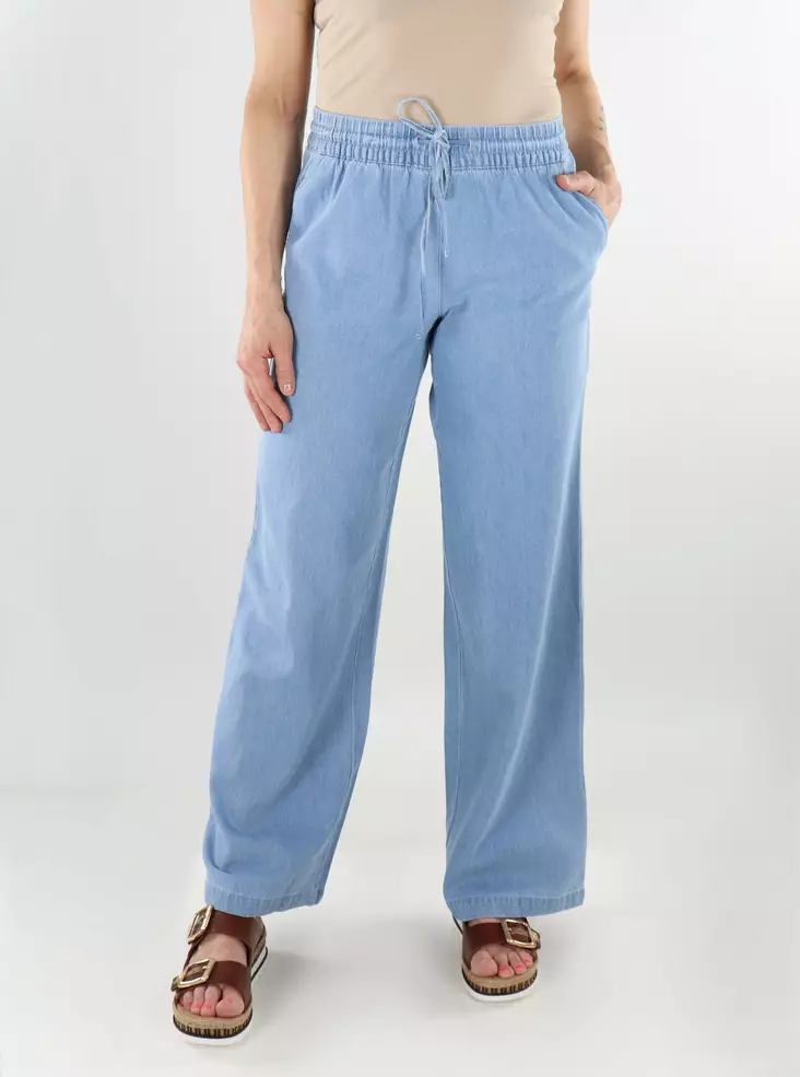 JDY Wide-leg trousers MW Wide light blue - Women's trousers - 138612 - 1
