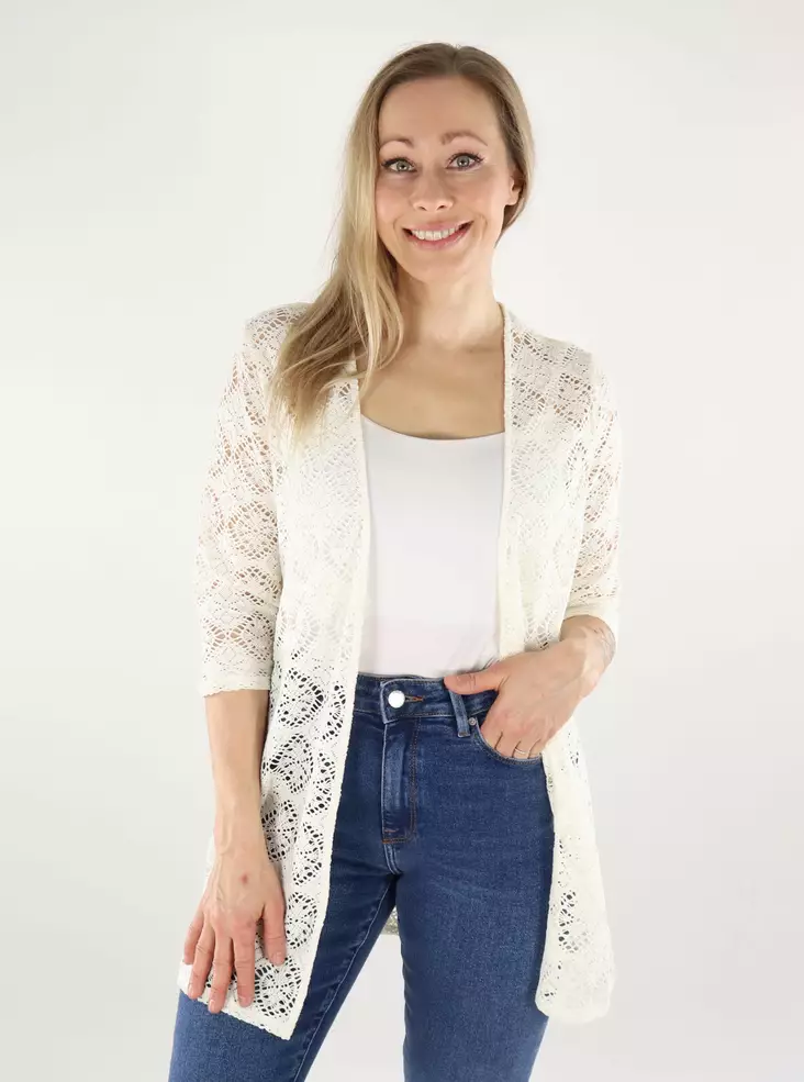 JDY women's cardigan/kimono cloud dancer - Women's knitwear - 138712 - 1