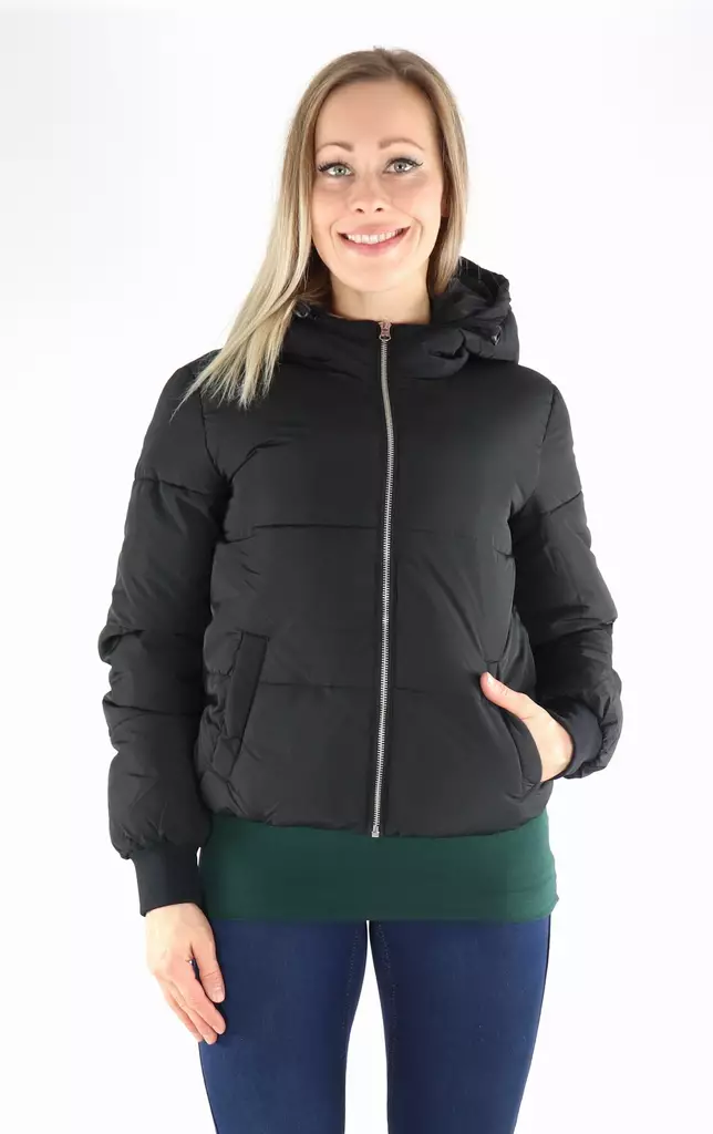 JDY Winter Jacket Black/silver zip - Women's winter jackets - 139012 - 1
