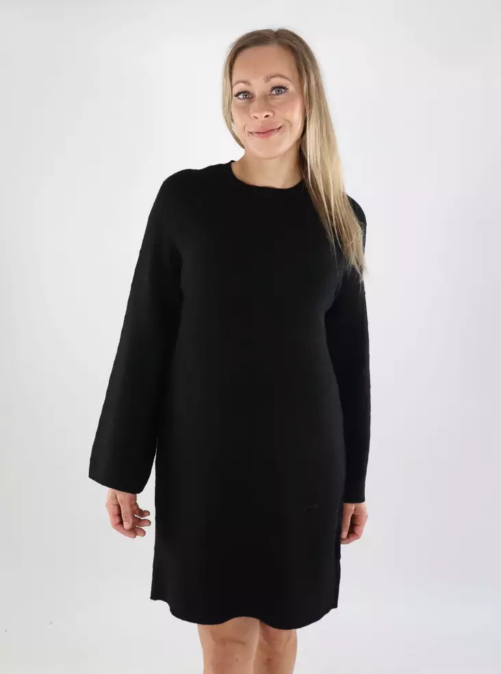 Only knit dress Structure black - Women's knitwear - 139132 - 1