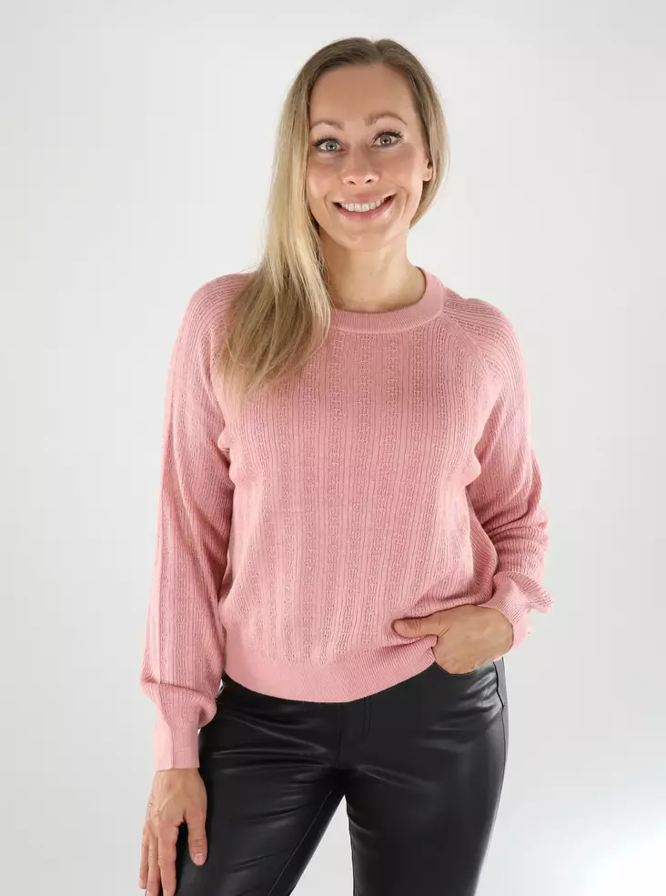 Vero Moda women's sweater NEWNEWLEX Stitch Raglan rose elegance - Women's knitwear - 139152 - 1