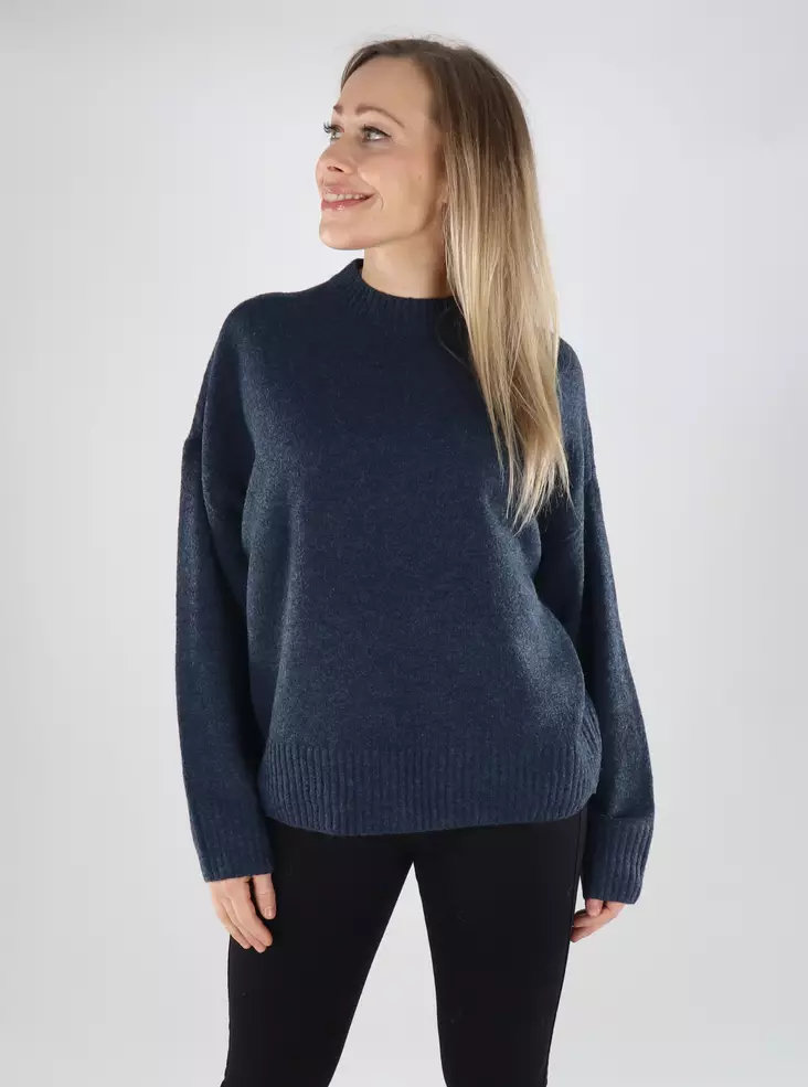 Vero Moda women's sweater VMBOOM O-Neck navy blazer - Women's knitwear - 139792 - 1