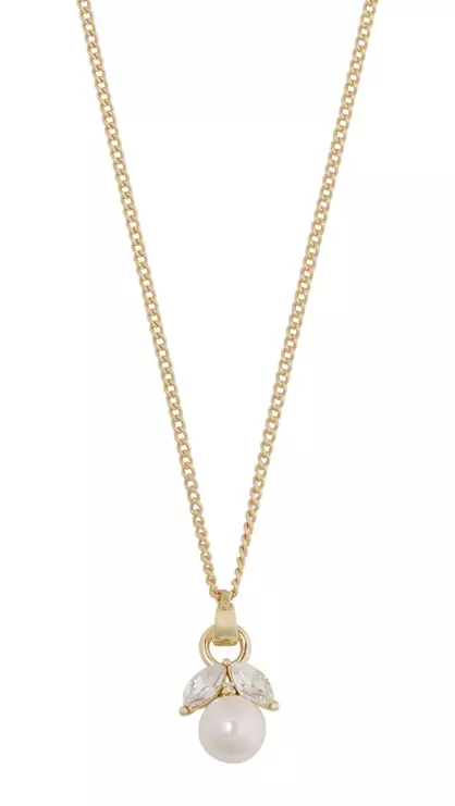 Snö of Sweden Necklace Eira pearl gold/white - Necklaces - 140022 - 1
