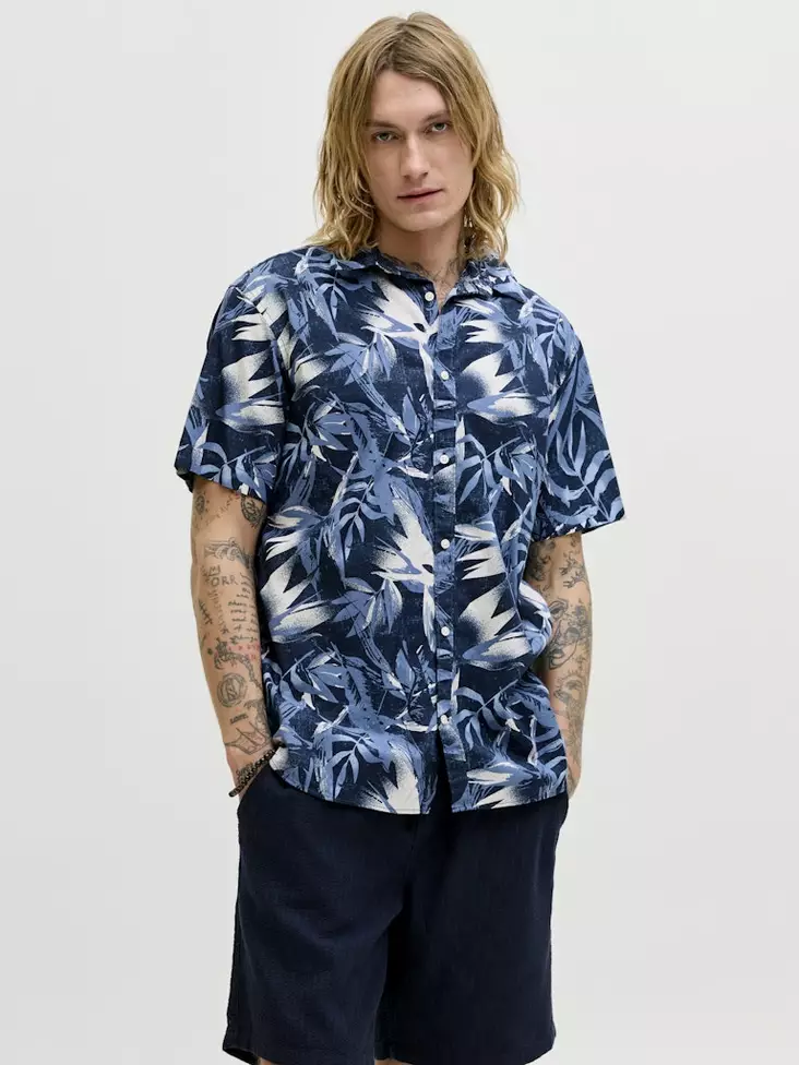 Jack&Jones Dress Shirt JJHONOLULU navy - Men's dress shirts - 140812 - 1