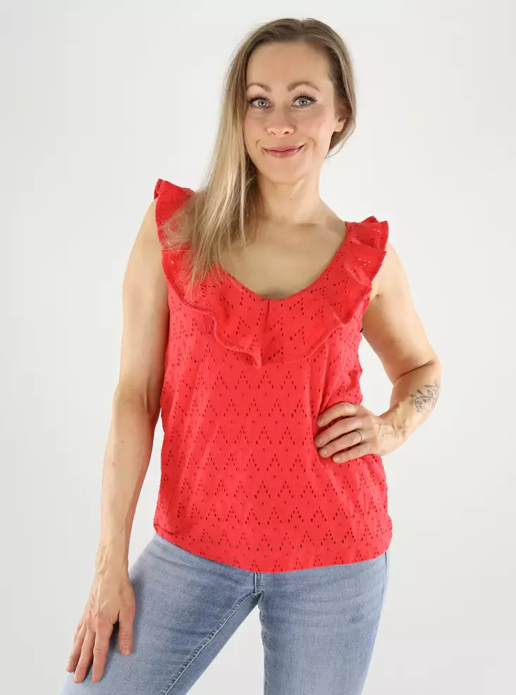 Vila top v-neck hibiscus - Women's tank tops - 140882 - 1