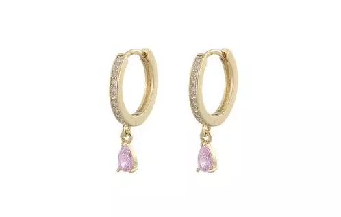 Snö of Sweden Earrings Camille gold/light pink - Earrings - 141122 - 1