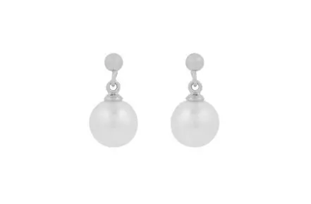 Snö of Sweden Earrings Karen silver/white - Earrings - 141142 - 1