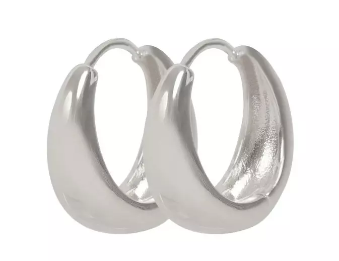 Snö of Sweden Earrings Union honey drop ring 20 mm silver - Earrings - 141602 - 1