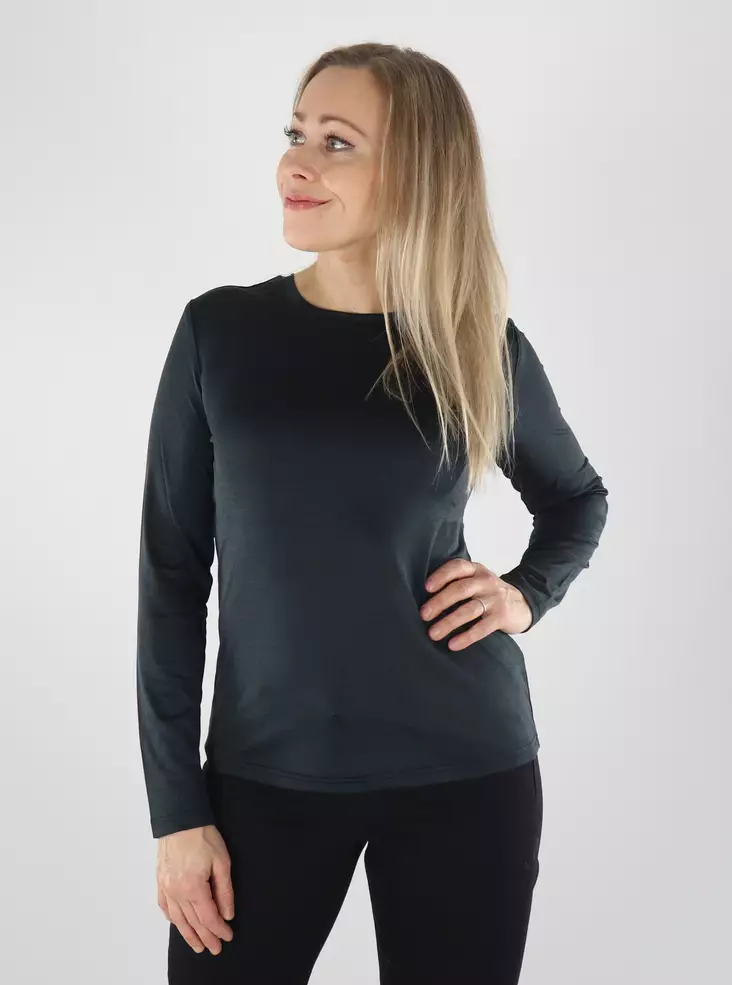 Only Play Shirt ONPCORE ON LS REG TEE black/melange - Women's sports shirts - 141872 - 1