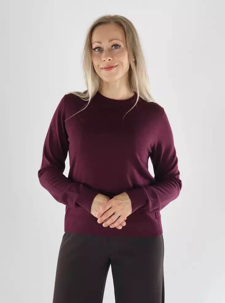 Aware by Vero Moda Sweater LS O-NECK WOOL catawba grape - Women's knitwear - 141472 - 1