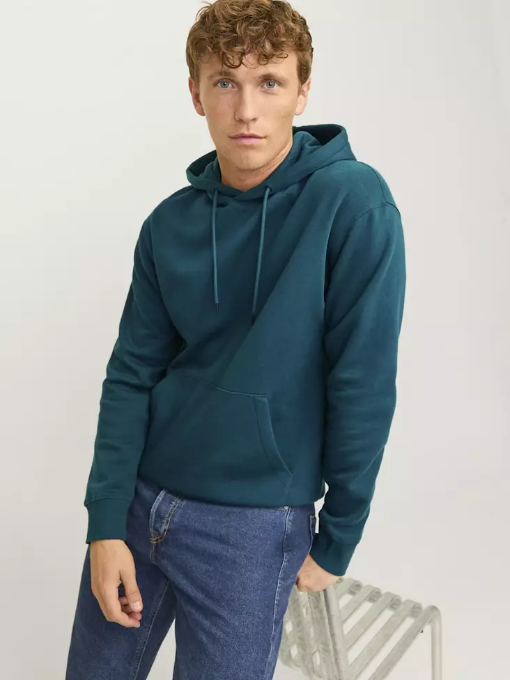 Jack&Jones men's hoodie Star Hood deep teal - Men's hoodies - 136852 - 1