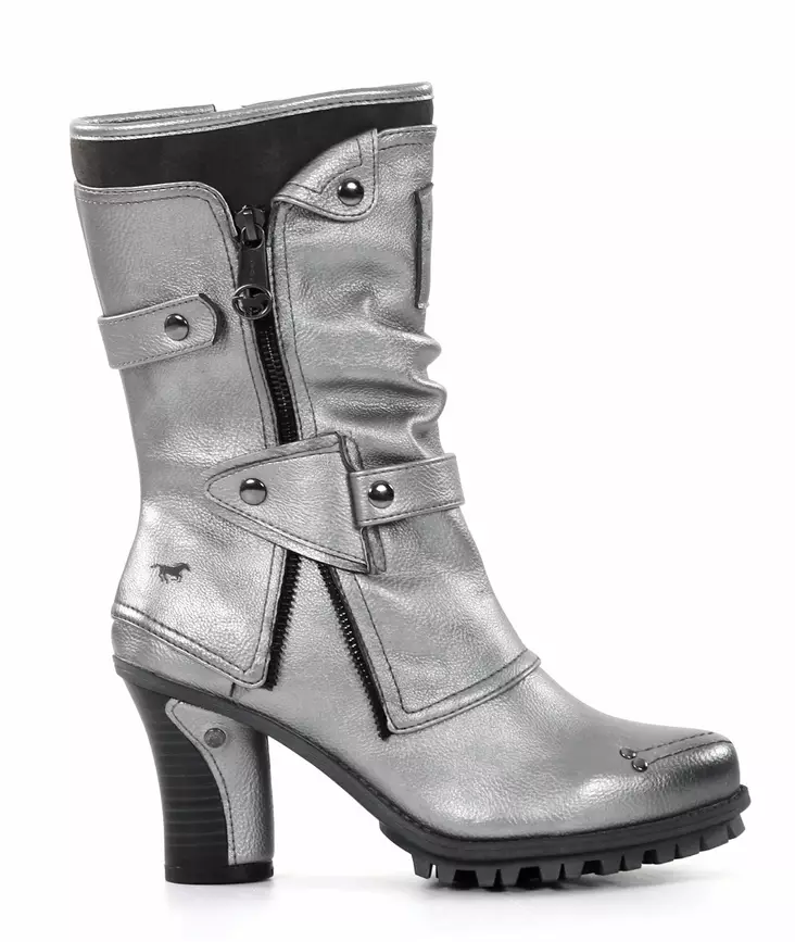 Mustang women's ankle boots 1141-606-21 silver - Women's ankle boots - 137512 - 1