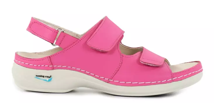 Nursing Care Machine Washable Genuine Leather Work Shoes WG909 Fuchsia - Women's work shoes - 112202 - 1