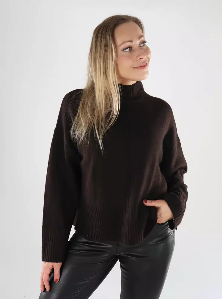 Only women's sweater Highneck chocolate torte - Women's knitwear - 139282 - 1